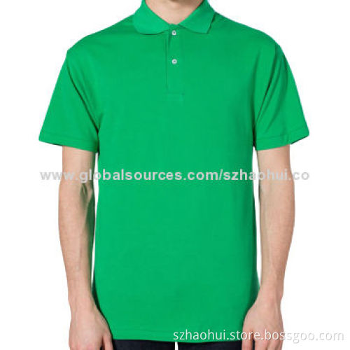Men's 100% Cotton Blank Polo Shirt, Printed or Embroidered Logos as Request Available